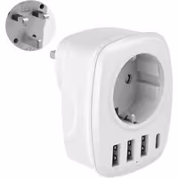 شارژر و سوکت دوشاخه دارای usb c