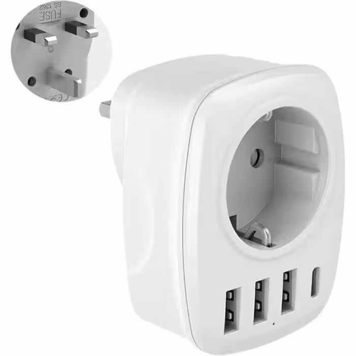 شارژر و سوکت دوشاخه دارای usb c