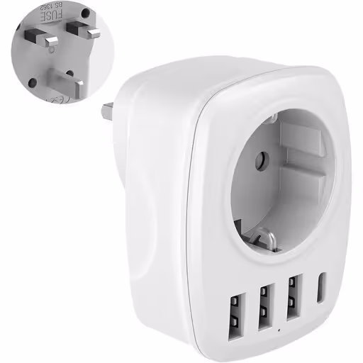 شارژر و سوکت دوشاخه دارای usb c