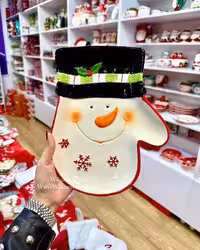 بشقاب دستکش آدم برفی p