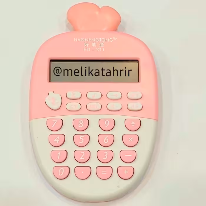 ماشین حساب فانتزی طرح هویج صورتی