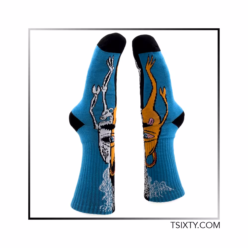 جوراب Toymachine رنگ مشکی آبی Halves