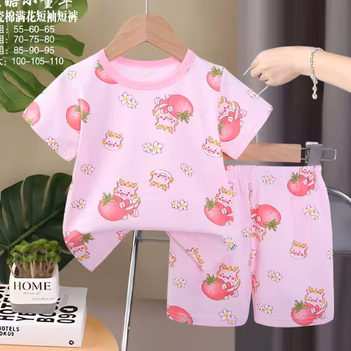 بلوز شلوارک راحتی بچگانه گوجه وارداتی