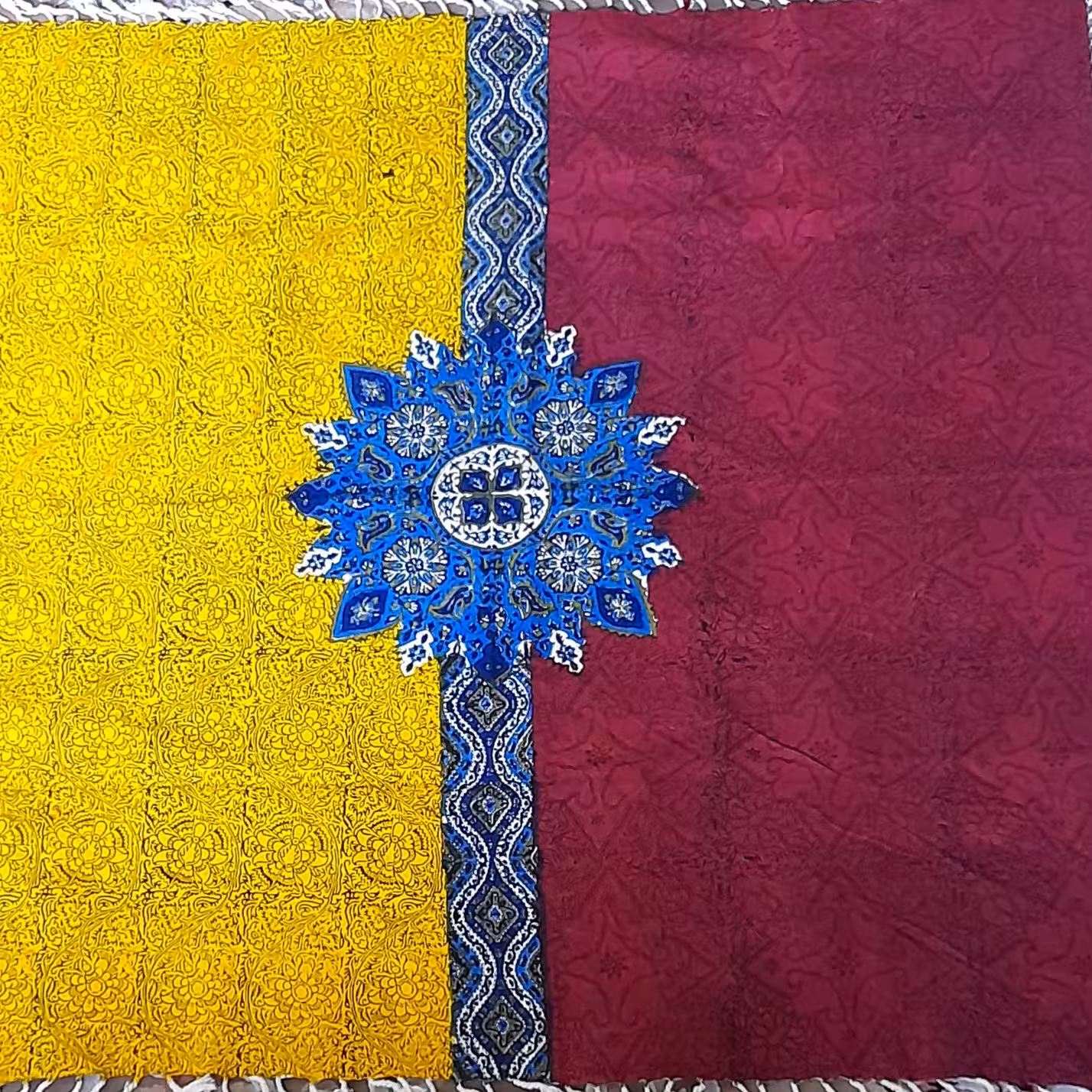 سفره ورومیزی قلمکاری صادراتی اعلا دورنگه