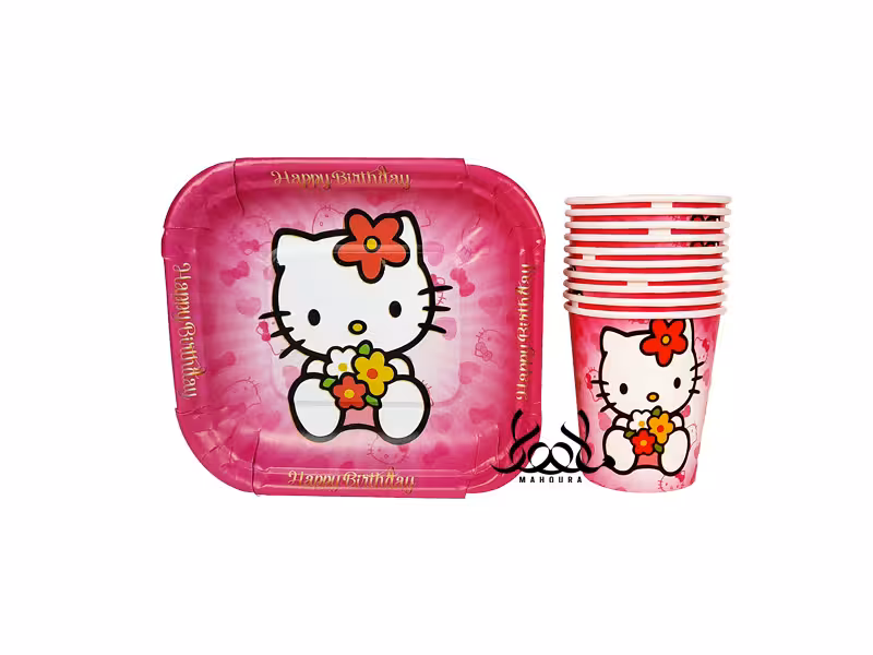 بشقاب و لیوان کیتی 10 عددی