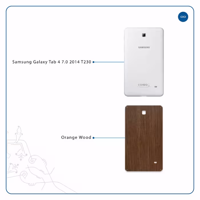 برچسب پوششی ماهوت مدل Orange-Wood مناسب برای تبلت سامسونگ Galaxy Tab 4 7.0 2014 T230