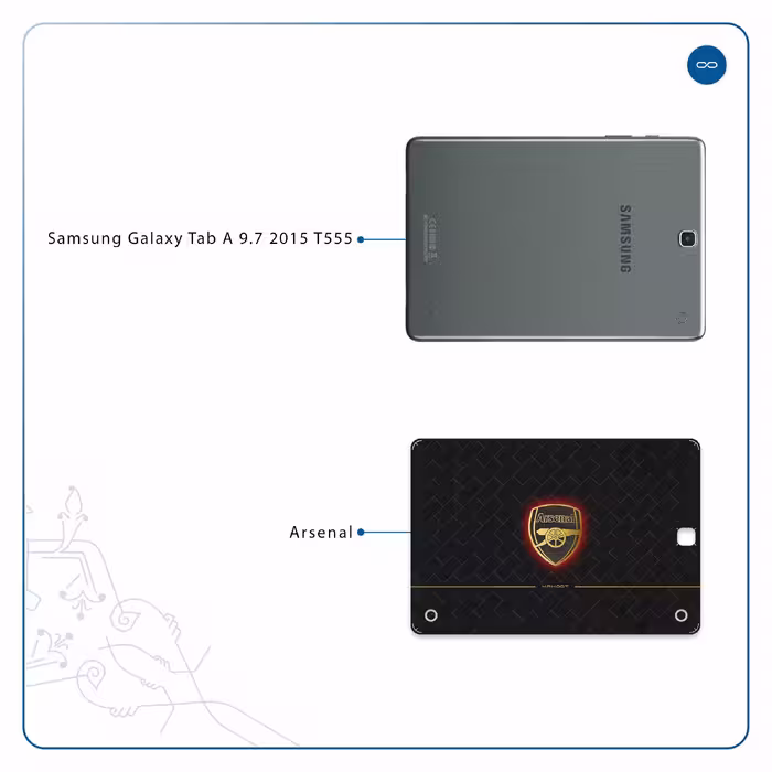 برچسب پوششی ماهوت مدل Arsenal مناسب برای تبلت سامسونگ Galaxy Tab A 9.7 2015 T555