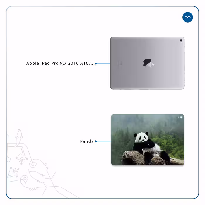 برچسب پوششی ماهوت مدل Panda مناسب برای تبلت اپل iPad Pro 9.7 2016 A1675