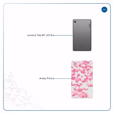 برچسب پوششی ماهوت مدل Army-Pink مناسب برای تبلت لنوو Tab M7 2019