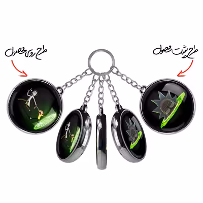 جاکلیدی خندالو طرح ریک و مورتی مدل دوطرفه کد 32193215 