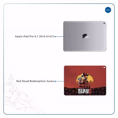 برچسب پوششی ماهوت مدل Red-Dead-Redemption-Game مناسب برای تبلت اپل iPad Pro 9.7 2016 A1675