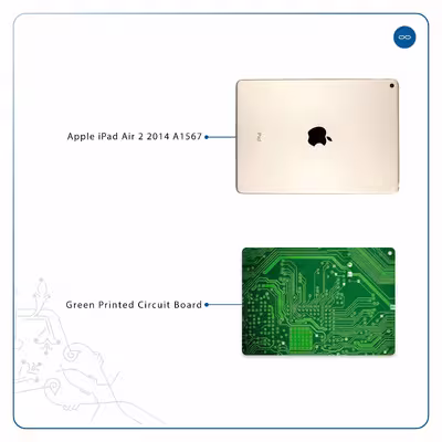 برچسب پوششی ماهوت مدل Green Printed Circuit Board مناسب برای تبلت اپل iPad Air 2 2014 A1567
