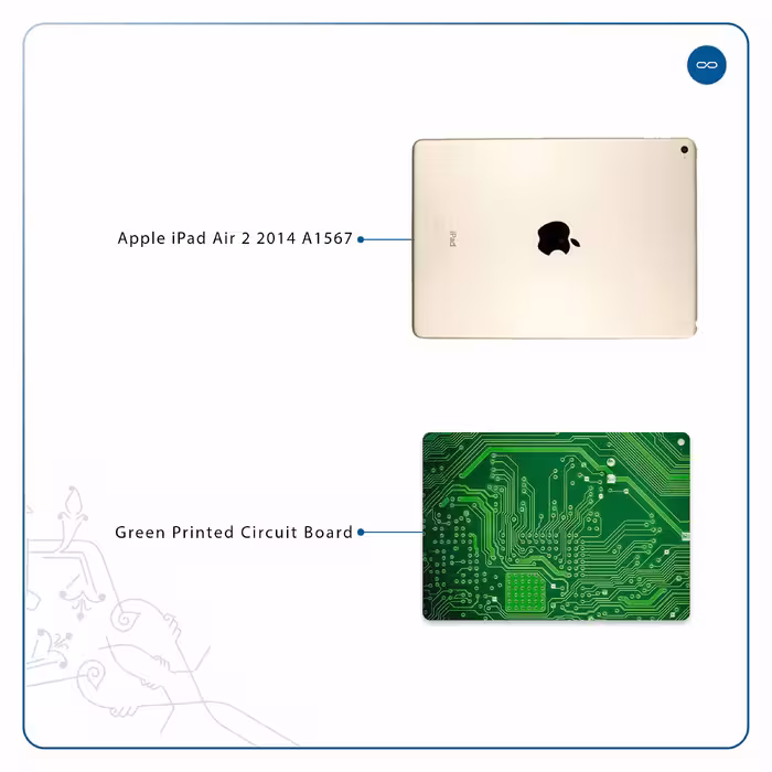 برچسب پوششی ماهوت مدل Green Printed Circuit Board مناسب برای تبلت اپل iPad Air 2 2014 A1567