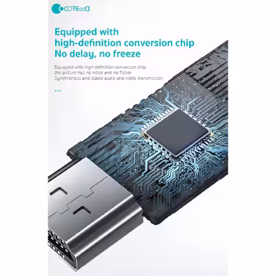 کابل تبدیل HDMI به لایتنینگ/USB کوتتسی مدل 33021 طول 2 متر