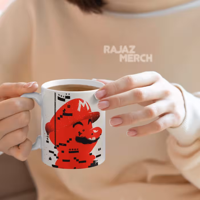 ماگ رجز مرچ طرح گرافیکی ماریو قارچ خور مدل M810