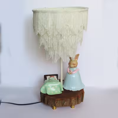 آباژور رومیزی مدل دستساز طرح خرگوش و مادر