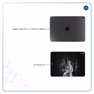 برچسب پوششی ماهوت مدل Ferdowsi-Logo مناسب برای تبلت اپل iPad Pro 11 2018 A1980