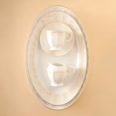 سرویس غذاخوری 103 پارچه چینی زرین ایران مدل نئوکلاسیک هیلدا درجه عالی