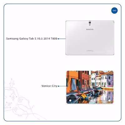 برچسب پوششی ماهوت مدل Venice City مناسب برای تبلت سامسونگ Galaxy Tab S 10.5 2014 T800