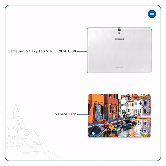 برچسب پوششی ماهوت مدل Venice City مناسب برای تبلت سامسونگ Galaxy Tab S 10.5 2014 T800