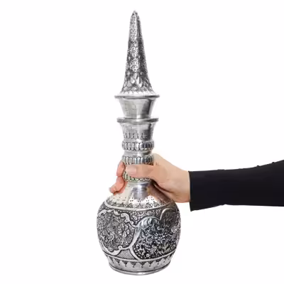 تنگ قلمزنی مدل نیزه ای طرح گل و مرغ کد 43 بسته 2 عددی