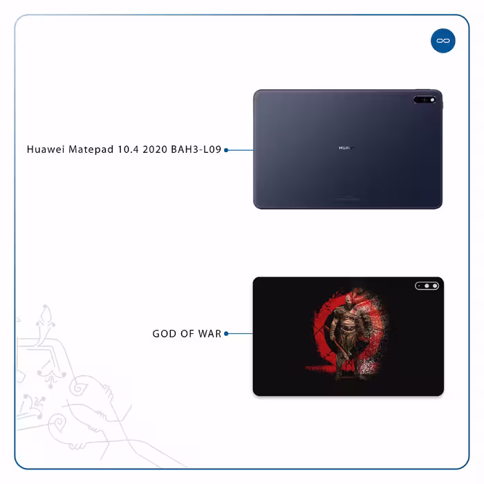 برچسب پوششی ماهوت مدل God-Of-War-Game مناسب برای تبلت هوآوی Matepad 10.4 2020 BAH3-L09