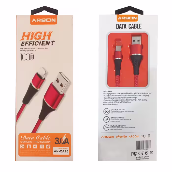 کابل تبدیل USB به USB-C آرسون مدل AN-CA10 طول 1 متر
