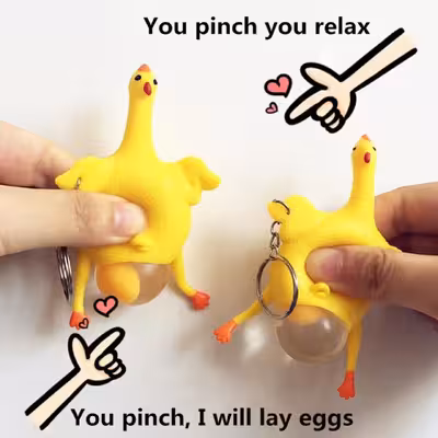 جاکلیدی دنیای سرگرمی های کمیاب مدل مرغهای تخم گذار مجموعه 2 عددی