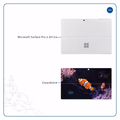 برچسب پوششی ماهوت مدل Clownfish مناسب برای تبلت مایکروسافت Surface Pro 2 2013