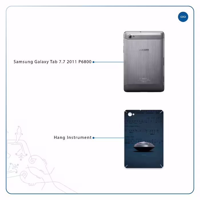 برچسب پوششی ماهوت مدل Hang Instrument مناسب برای تبلت سامسونگ Galaxy Tab 7.7 2011 P6800