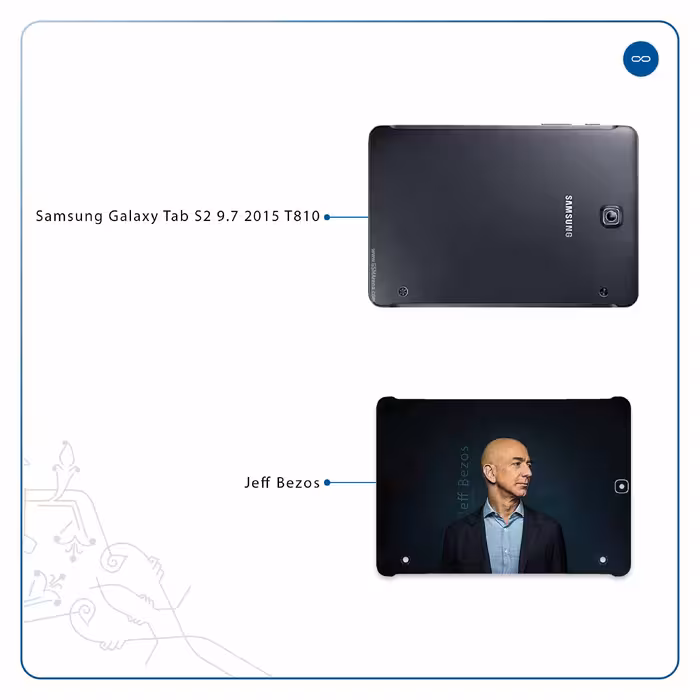 برچسب پوششی ماهوت مدل Jeff Bezos مناسب برای تبلت سامسونگ Galaxy Tab S2 9.7 2015 T810