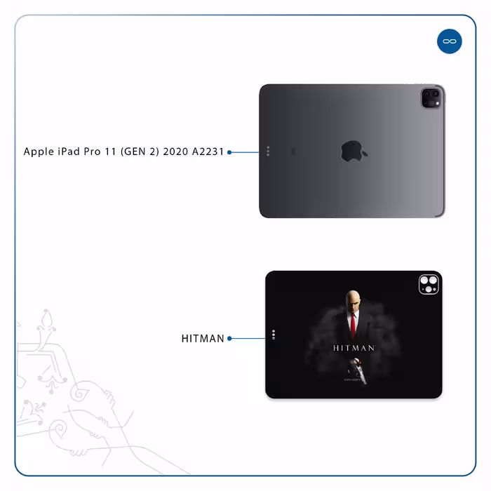 برچسب پوششی ماهوت مدل Hitman-Game مناسب برای تبلت اپل iPad Pro 11 (GEN 2) 2020 A2231