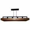 چراغ آویز چهار شعله مدل Wooden Rectangle کد 402