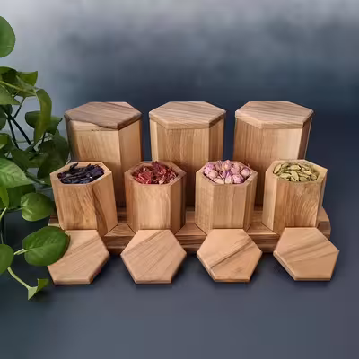 ست جا ادویه 7 پارچه مدل اطلس