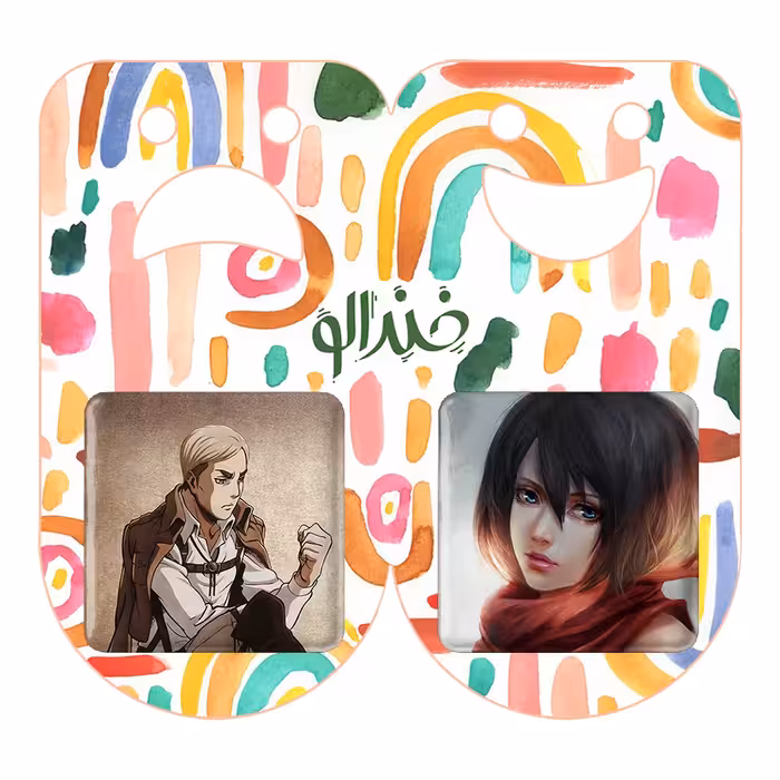 پیکسل خندالو مدل اروین اسمیت و میکاسا آکرمن انیمه اتک آن تایتان کد 1101311010 مجموعه 2 عددی