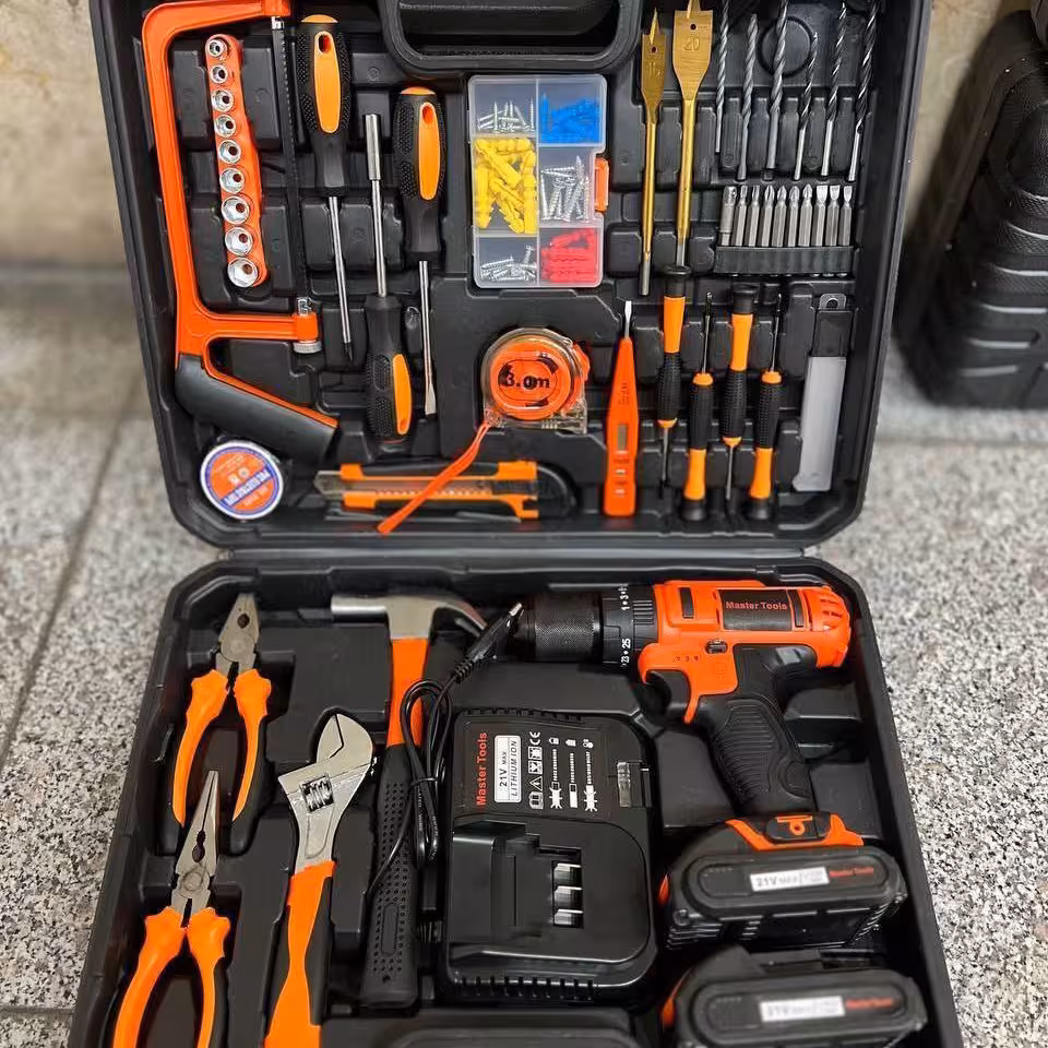 کیت دریل شارژی مستر سه نظام فلزی