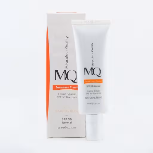 کرم ضد آفتاب و ضد لک ام کیو Spf 50 بژ طبیعی حجم 55 میلی لیتر | MQ Sunscreen Bio Taches Natural Beige Spf 50 55 ml