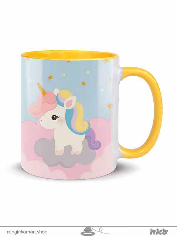 ماگ سرامیکی طرح یونیکورن 3 (تک شاخ) چاپی