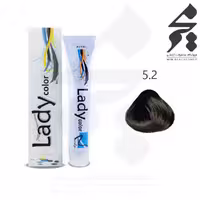 رنگ مو لیدی کالر Lady color شماره 5.2 حجم 100 میلی لیتر رنگ قهوه ای زیتونی روشن
