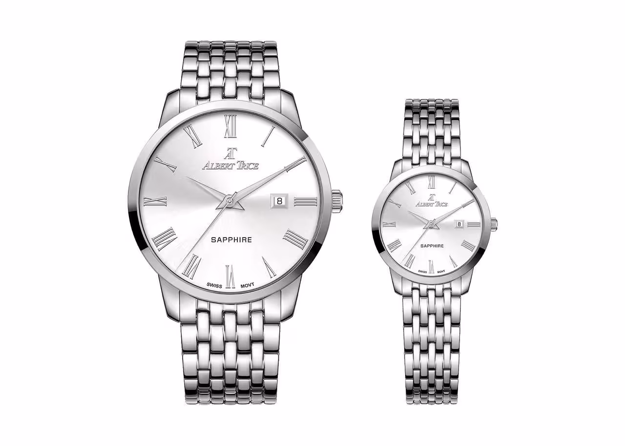 ساعت مچی ست آلبرت ترایس کد AT20336-11HM و AT20335-01HM