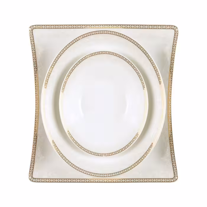 سرویس 30 پارچه 6 نفره طرح ریوا طلایی