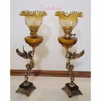 چراغ لب چین نفتی پایه مدل ملائکه برنزی