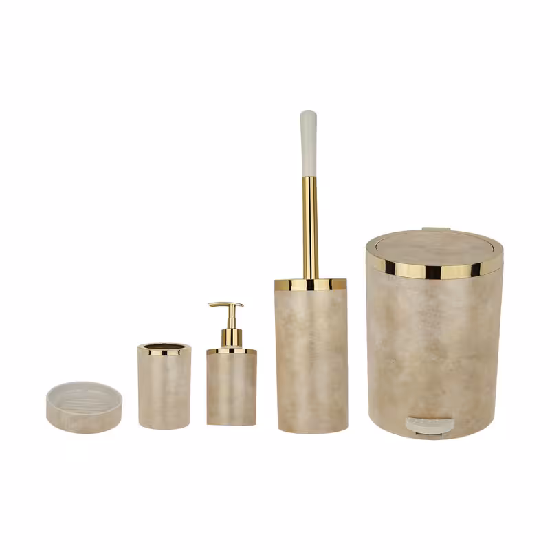 ست سرویس بهداشتی 5 پارچه هارمونی مدل روشا بتنی | کالا مکس