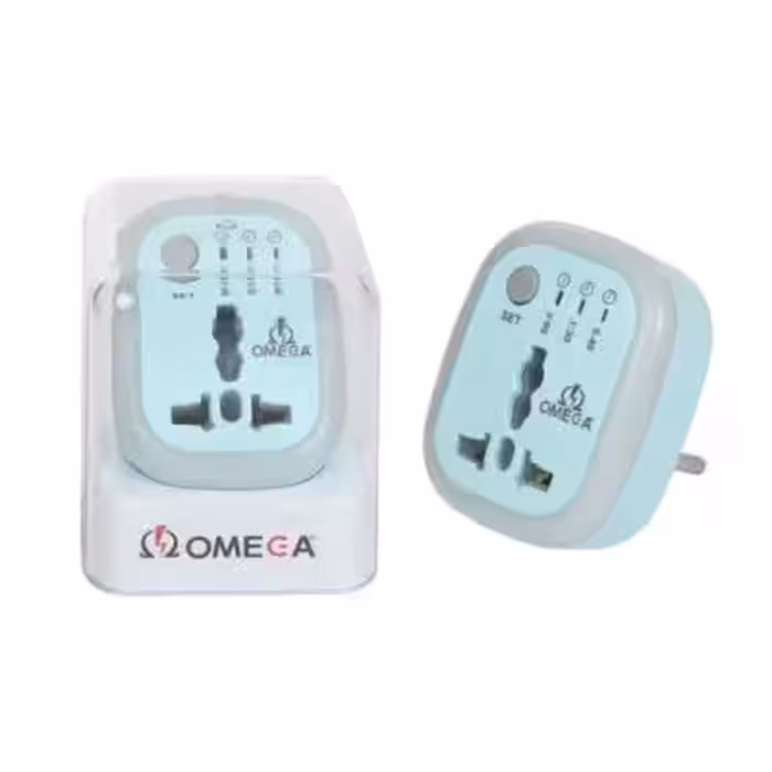 تبدیل برق 3 به 2 OMEGA مدل M100 - آبی