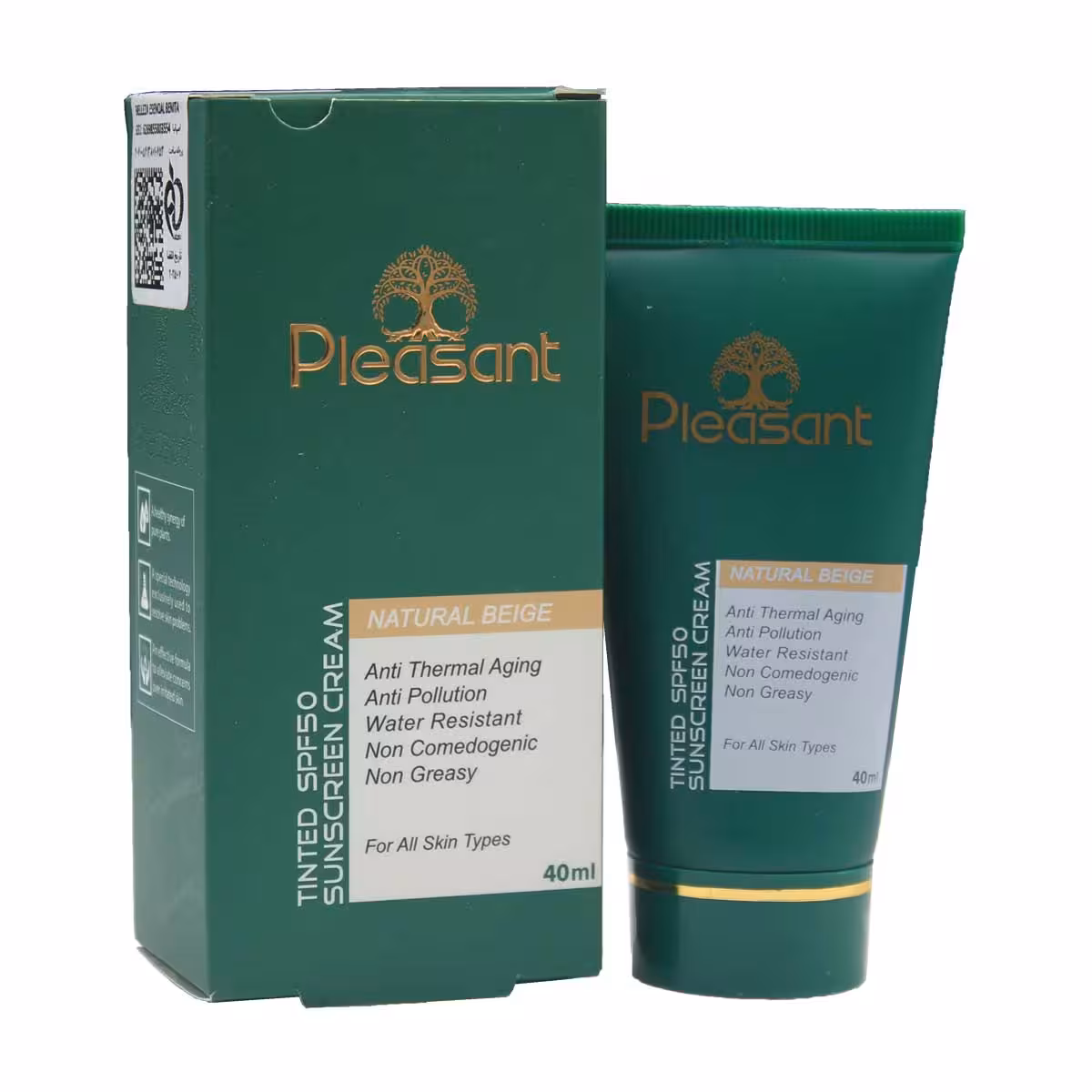 کرم ضد آفتاب پلزنت spf50 بژ طبیعی