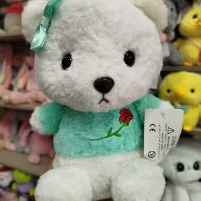 عروسک خرس لباس گل دار