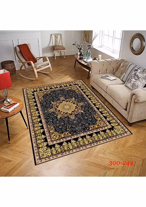 روفرشی کشدار مخمل شانل ترک(کشدوزی شده)-کد طرح 807