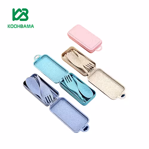 ست قاشق چنگال و چاپستیک گیاهی