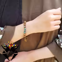 دستبند فیروزه و چشم ببر اصل کد D_1018B