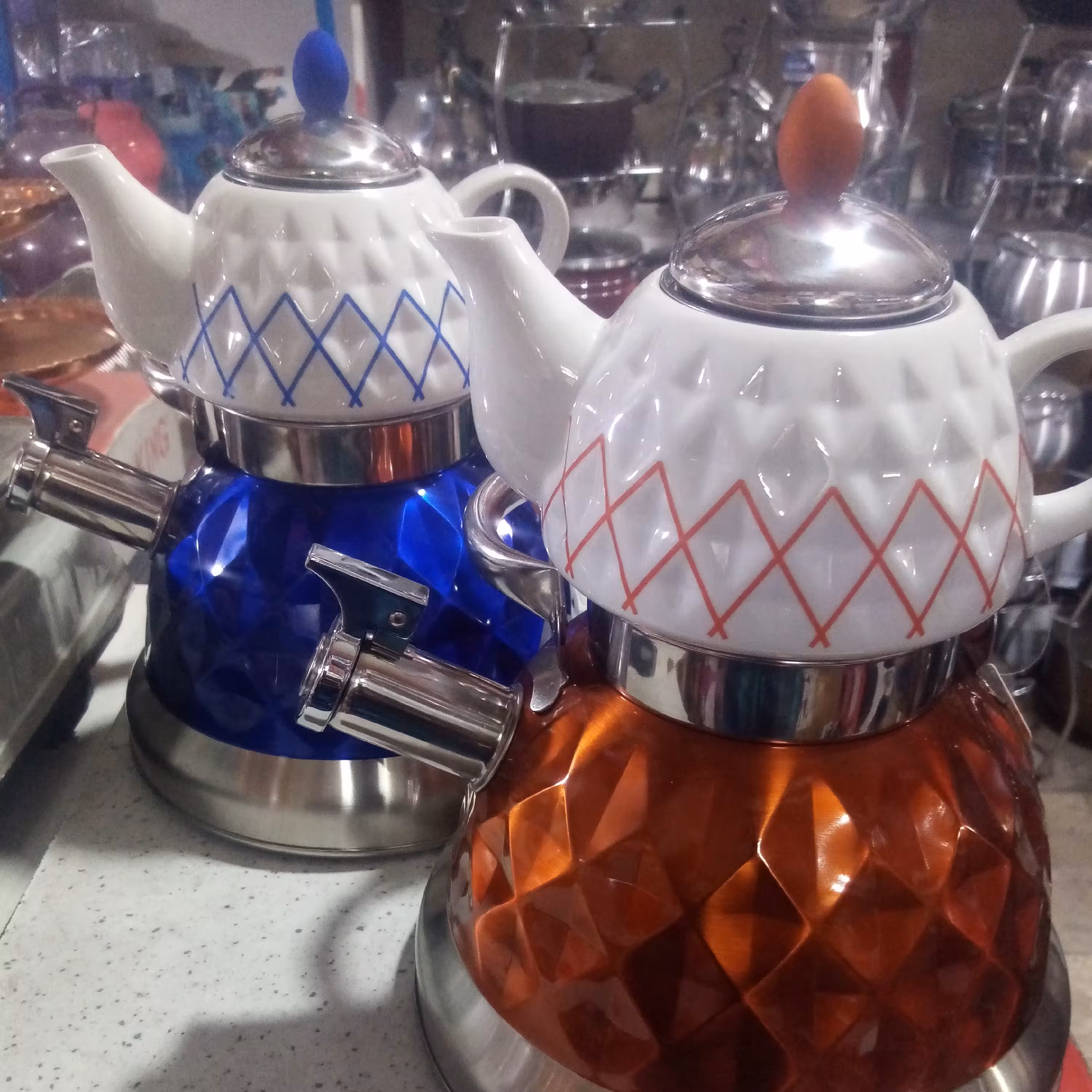 کتری قوری سوتی رنگی